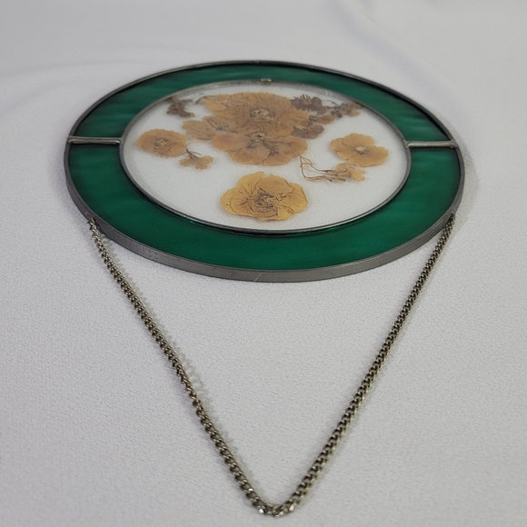 Stained Glass Dried Pressed Flowers Suncatcher - Picture 10 of 11